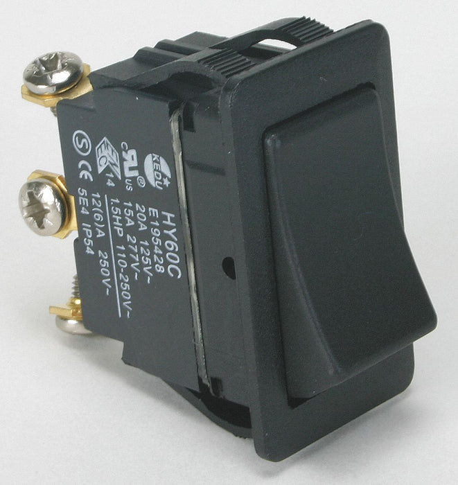 RockerSwitch NoLens/Lamp Black On/On