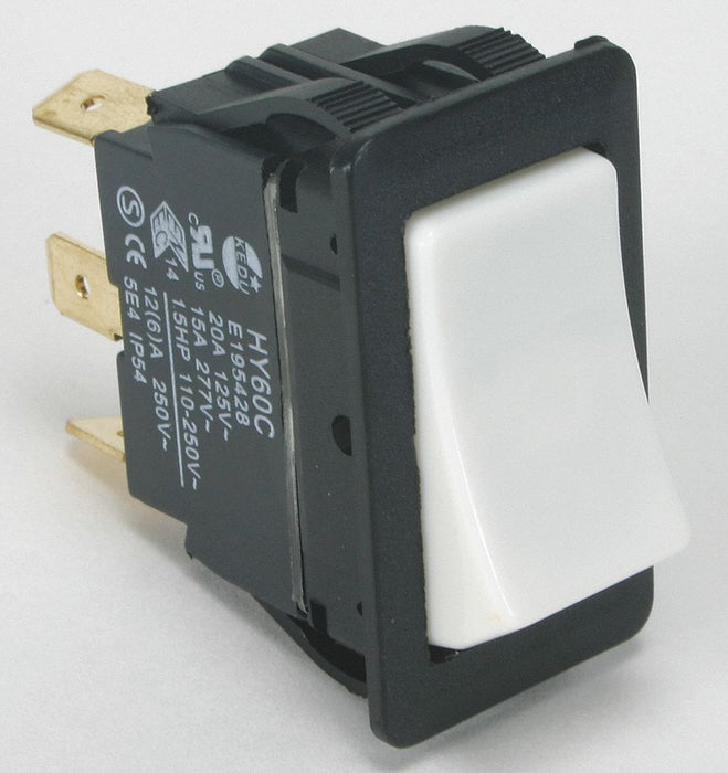 RockerSwitch NoLens/Lamp White On/On
