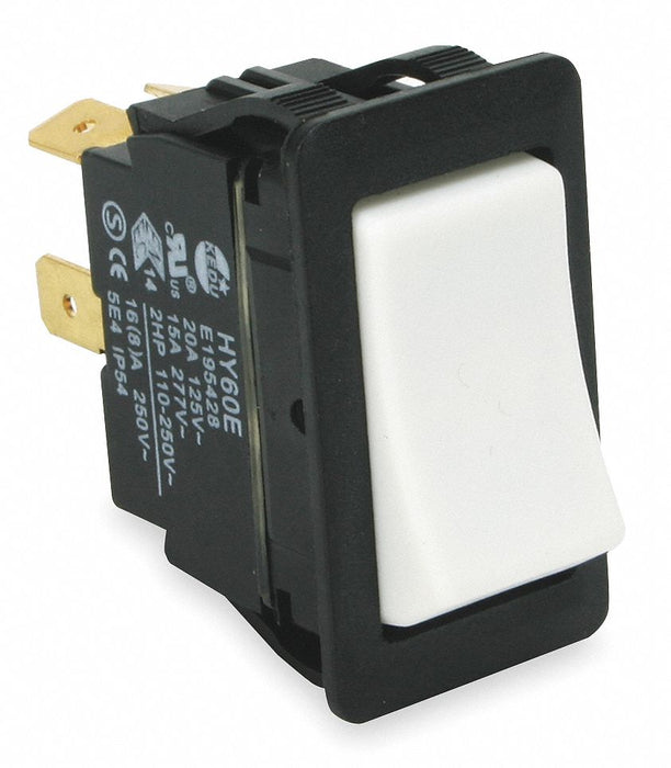RockerSwitch NoLens/Lamp White On/Off
