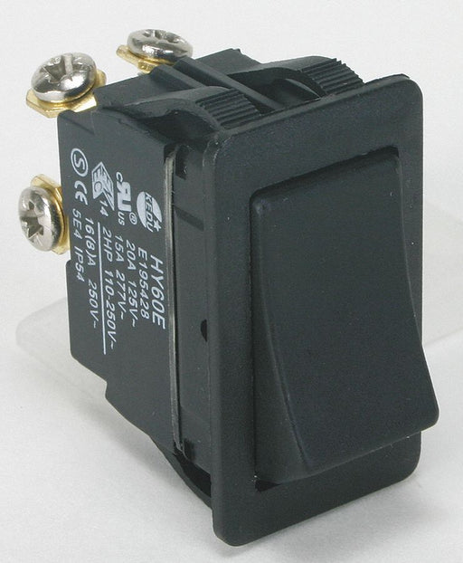 RockerSwtch NoLens/Lamp Black MomOn/Off