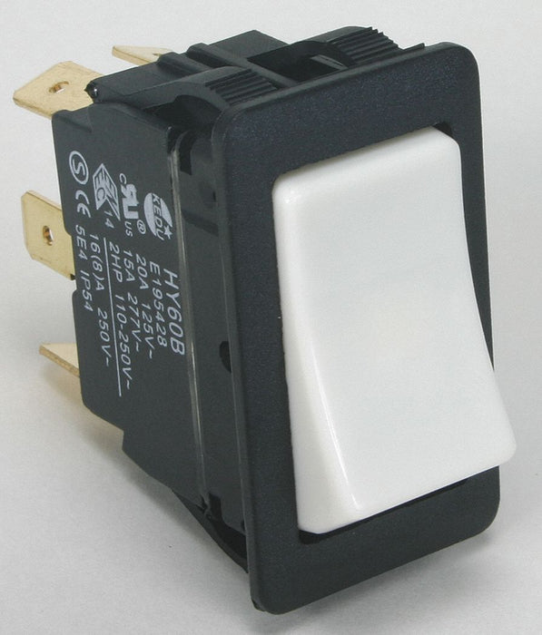 RockerSwtch NoLens/Lamp White On/MomOn