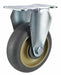 Plate Caster Rigid Rubber 4 11/16 H