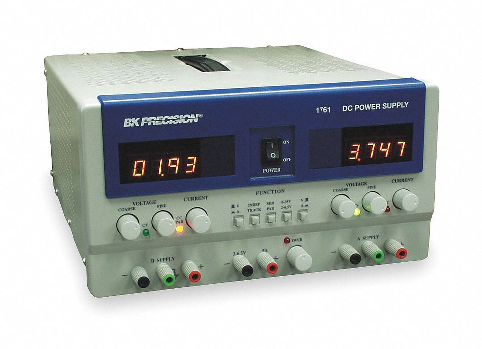 Triple Output DC Supply 0-35 V DC 5 V DC