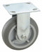 Plate Caster Rigid Rubber 7 1/4 H