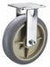 Plate Caster Rigid Rubber 9 1/2 H