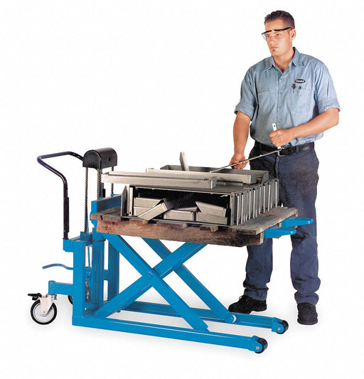 Scissor Lift Cart 1100 lb Steel Fixed