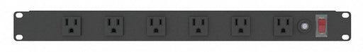 PDU 125V 6 Outlet 15 ft Black