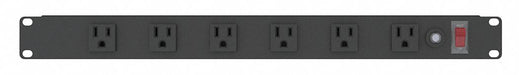 PDU 125V 6 Outlet 15 ft Black