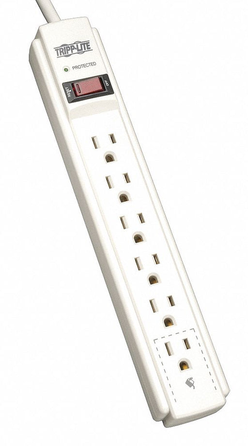 Surge Protector Strip 6 Outlet Gry