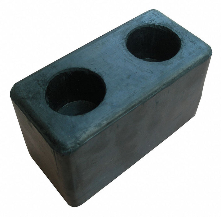 Dock Bumper 6x3-1/8x3-1/2 in Rubber PK2
