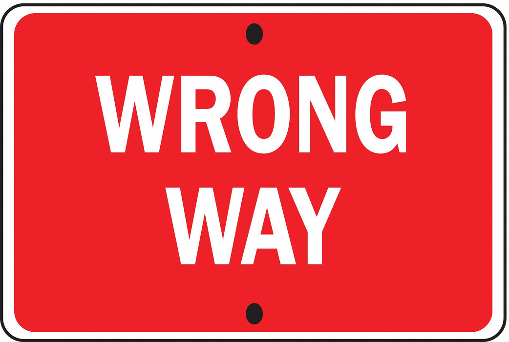 D9793 Traffic Sign 24 in x 36 in Red