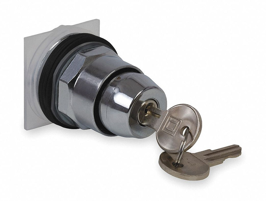 KeyedSelectorSwitch Black 2Pos 30mm