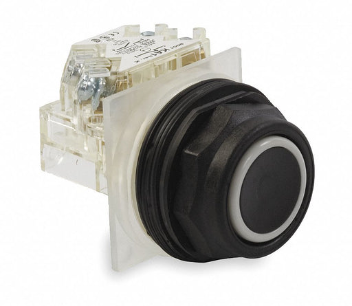 H7062 FlushPushButtonOperator NonIllum Blk 1NO