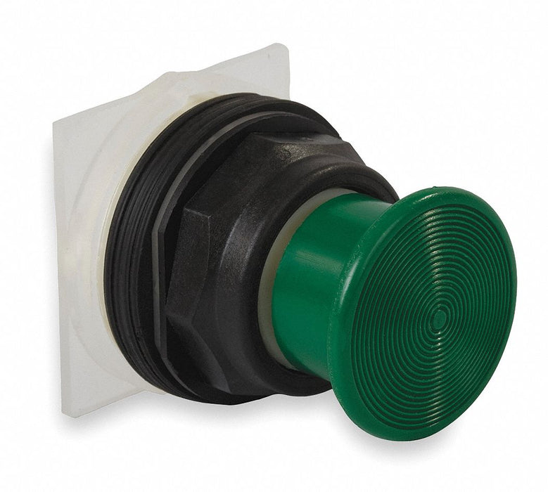 Mushroom Head Push Button Green 30mm