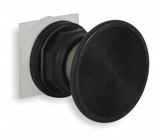 Mushroom Head Push Button Black 30mm