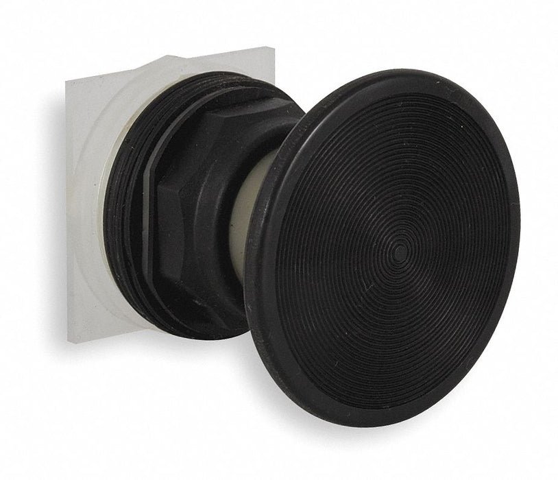 Mushroom Head Push Button Black 30mm