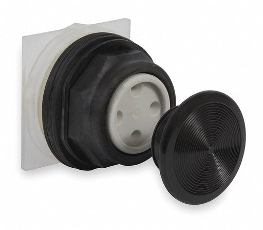 Mushroom Head Push Button Black 30mm