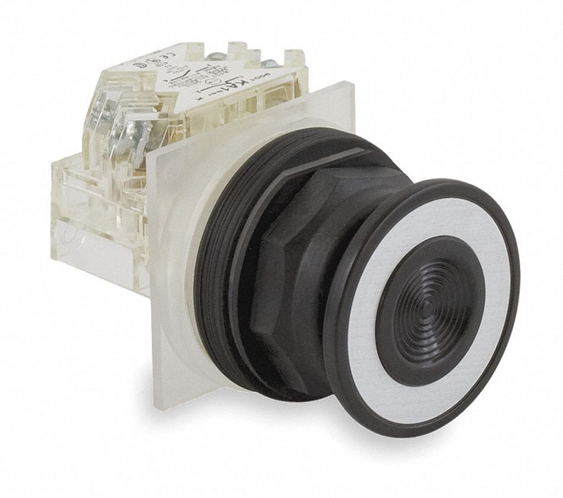 H7093 MushrmHeadPushButton NonIllum Blk SPDT