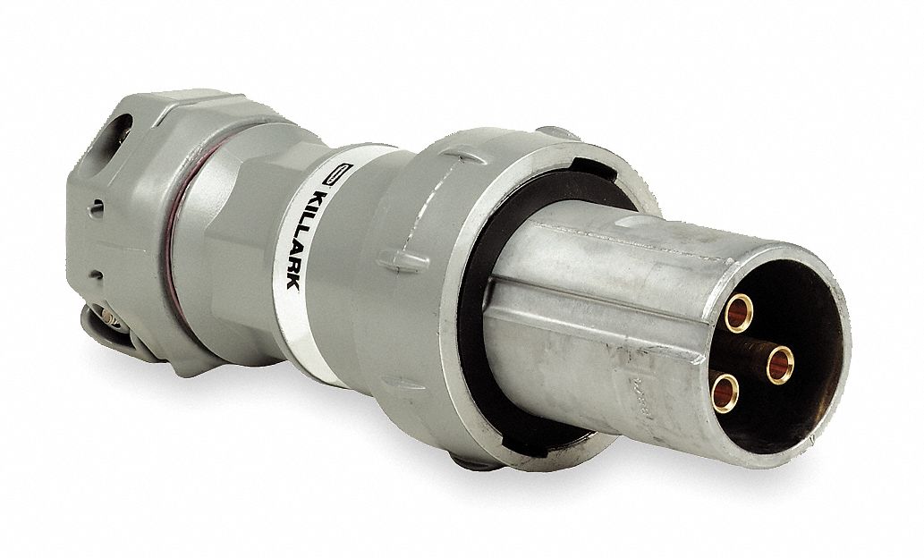 Pin and Sleeve Plug 100 A Gray 2Pl