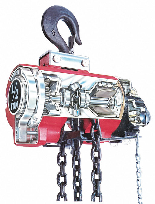 Air Chain Hoist 1100 lb Cap. 10 ft Lft