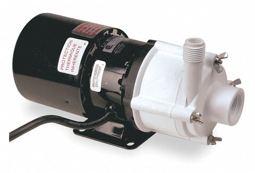 Magnt Drv Pmp 1/2in NPT 1/12hp Glss PP