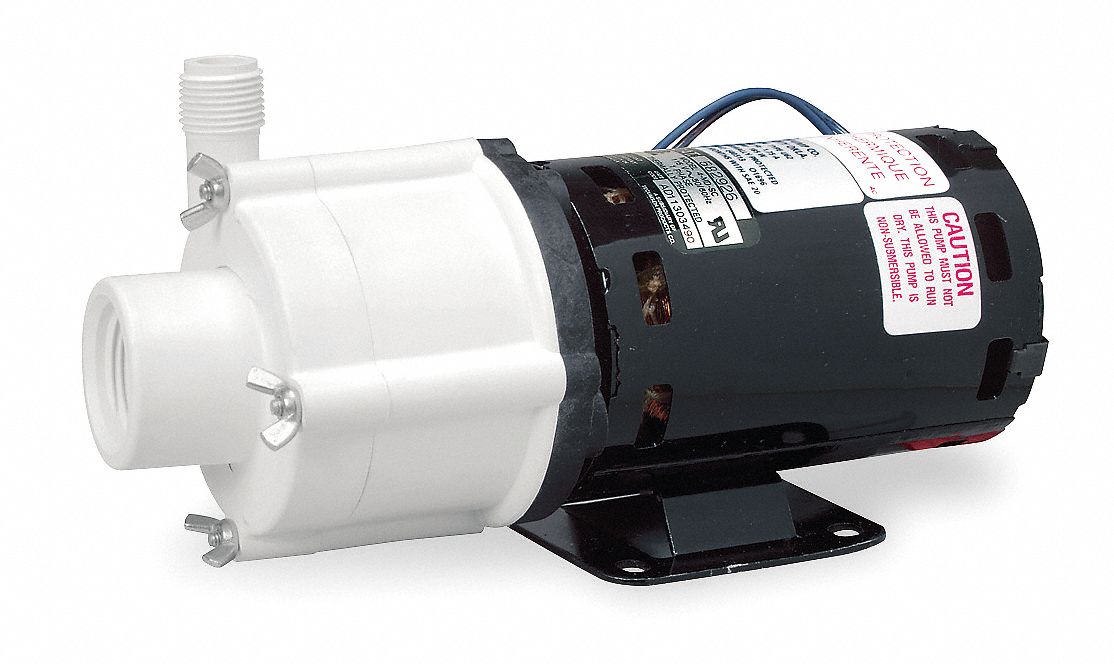 Magnt Drv Pmp 1/2in NPT 1/8hp Glss PP