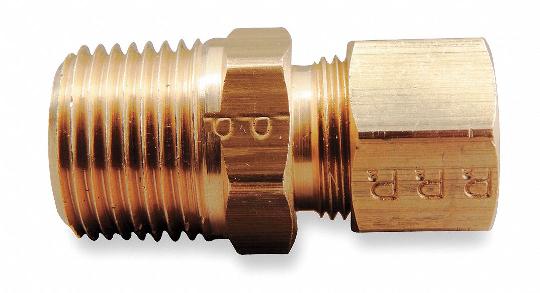 Strt Brass Comp.1/4in MNPT1/4in PK10