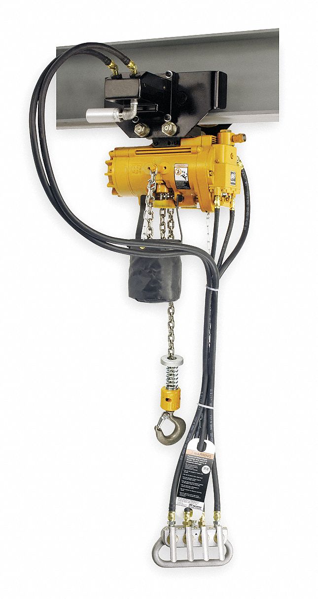 Air Chain Hoist 2200 lb Cap. 10 ft Lft