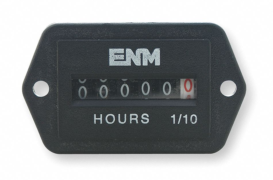 DC Hour Meter 6-Digit 2-Hole Rectangular