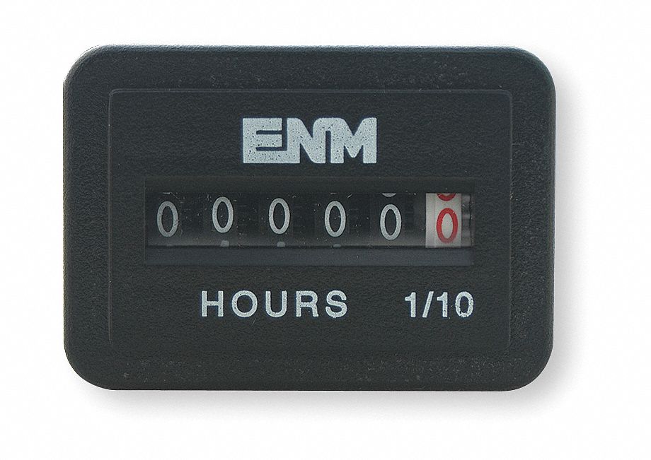 AC Hour Meter II Electrical Rectangular