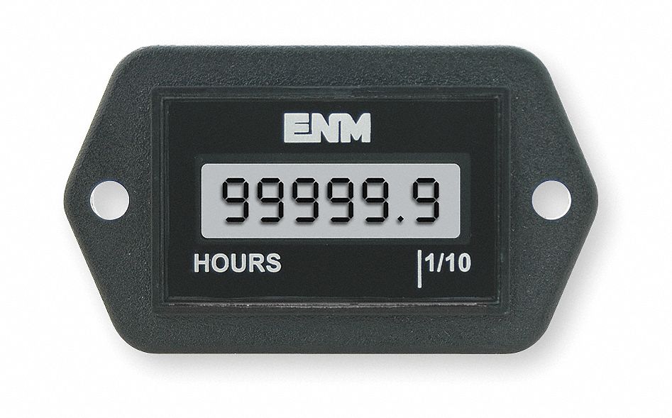 Hour Meter LCD 2-Hole 4.5 to 28VDC