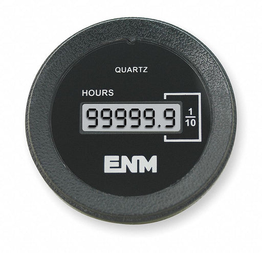 Hour Meter LCD Flush Round 2 in dia.