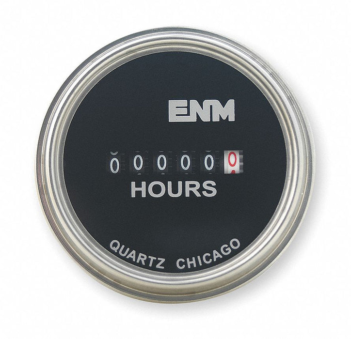 Hour Meter Electrical Flush Round SS