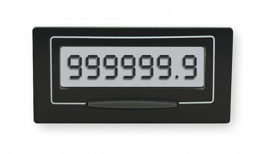 LCD Hour Meter Self Powered Rectangular