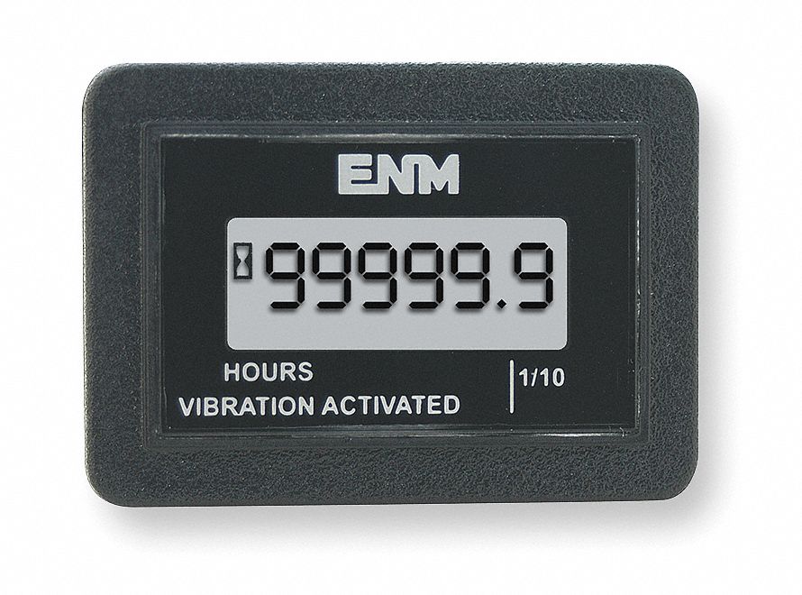 Hour Meter LCD Flush Rectangular Round