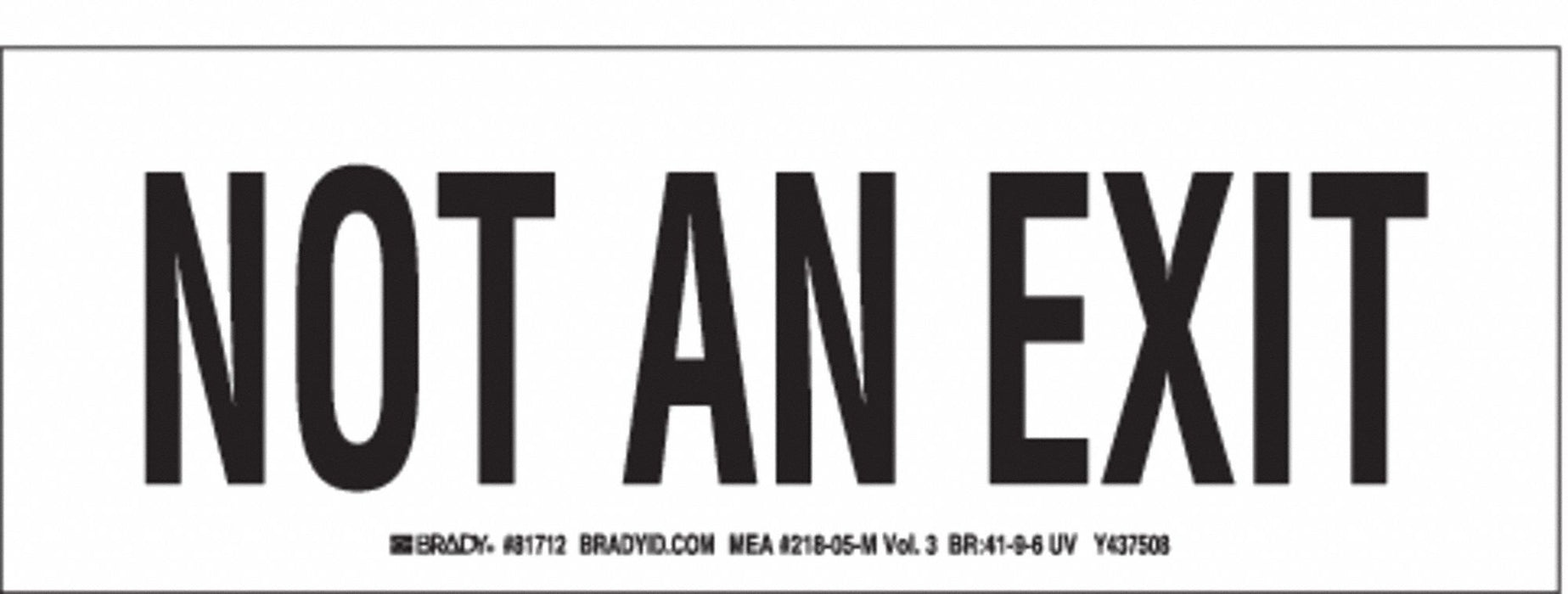 Exit Sign 3-1/2 X10 Polyester