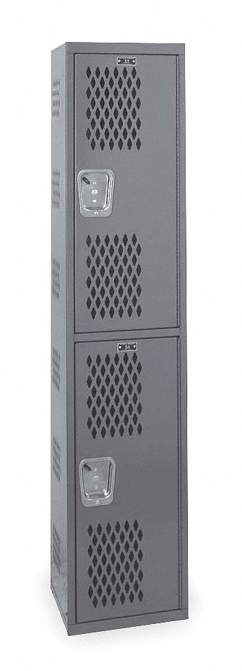 Wrdrb Lckr 2x1Lckr Gray 72 x12 x18 Assm