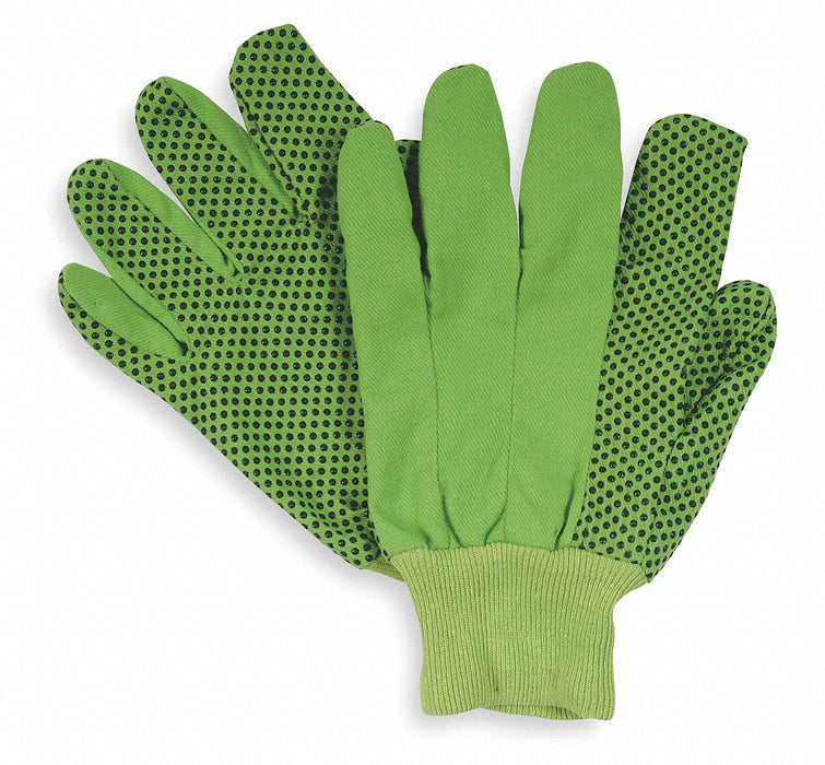 Canvas Gloves 10-1/4 L Hi-Vis Green PR