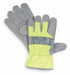 D1683 Leather Gloves Hi-Vis Green L PR