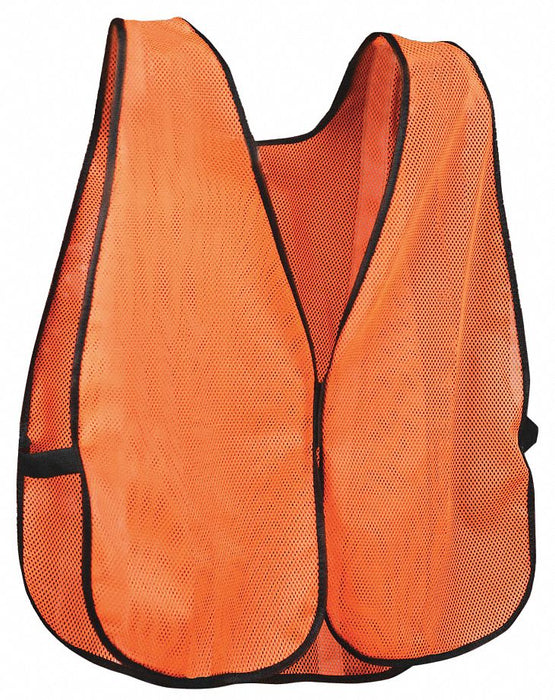 D0428 Safety Vest Orng Univ Polyster Mesh