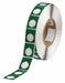 Pre-Cut Label Stock Roll Green Gloss