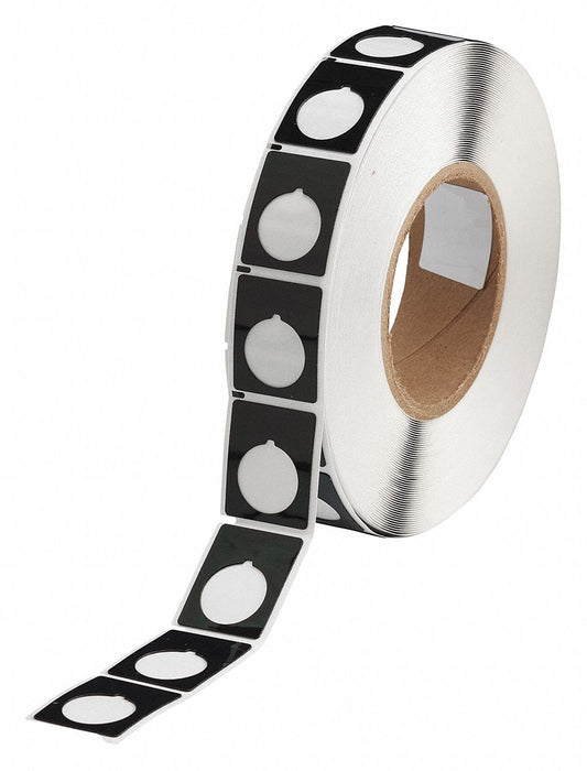Pre-Cut Label Stock Roll Black Gloss
