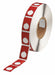 Pre-Cut Label Stock Roll Red Gloss