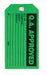 InventoryTag 3inH 5-3/4inW Green PK100