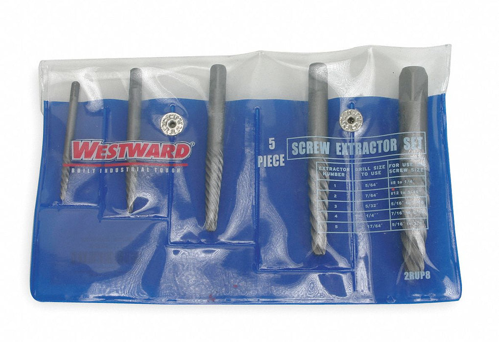 Screw Extractor Set 5pc HCS Pouch