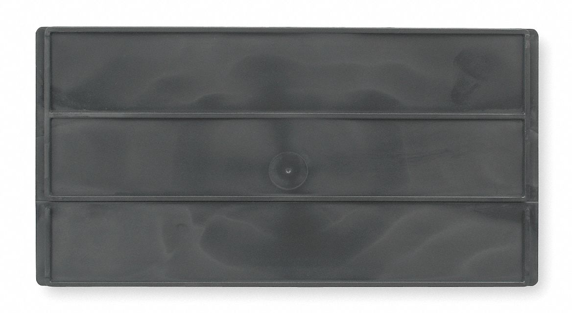 BinDivider 10.125inL Plastic Black PK6