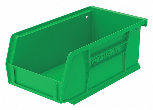 F8647 Hang and Stack Bin Green Plastic 3 in