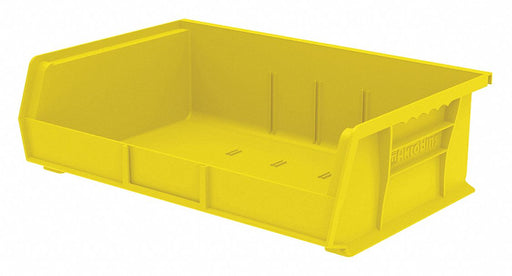 F8695 Hang and Stack Bin Yellow Plastic 5 in