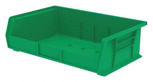 F8695 Hang and Stack Bin Green Plastic 5 in