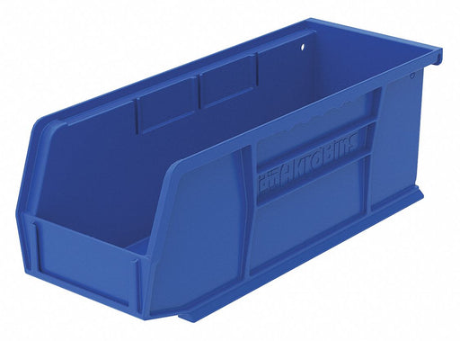 F8685 Hang and Stack Bin Blue Plastic 4 in